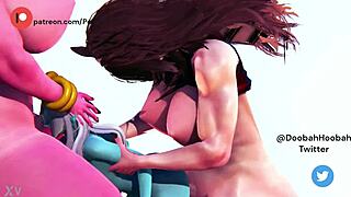 Android 21 And Towa Engage In Monster Shemale Futanari Hentai Action