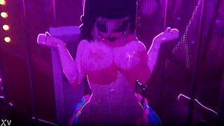 黑人夜店脱衣舞衣服撕烂