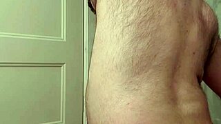 Nude Martin Lavallée sodomizes himself with dildo in mouth