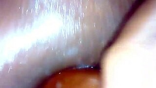 Intense ass play with dildo and big cock