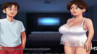 This mature milf in anime wants to fuck the teen's pussy again, episode 51.