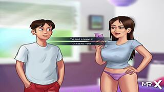 This mature milf in anime wants to fuck the teen's pussy again, episode 51.