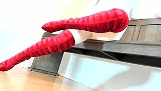 hey, check out this catsuit boots joi domination