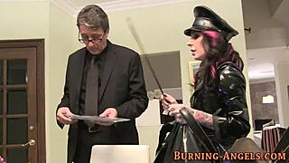 Fetish slut deepthroats tattooed emo goth punk cock!