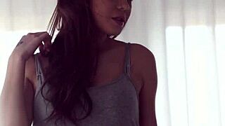 Beautiful European Model with Small Tits Enjoys Fingering Her Tight Pussy in Glamour Solo