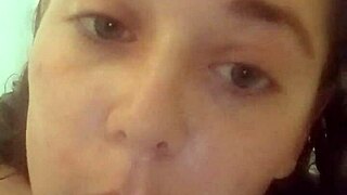 brunette bathing in the shower