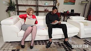 sara jay's big tits bounce as her wet pussy gets pounded deep by a huge cock