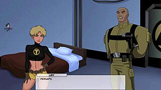 i cant believe dc comics unlimited part 120 with blonde redhead dancing and handjob orgasm cumshot tits in anime hentai cartoon