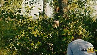 Old4k teen 18+ skips sunbathing for old guy's hard ride