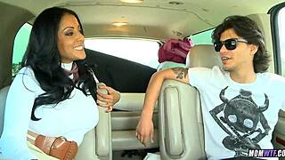 cougar milf sucks big cock in suv