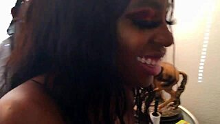 Behind scenes ebony deepthroat big black cock