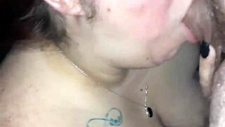 Cute bbw milf enjoys a relaxing deepthroat session