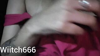 Brunette novinha shows off tits and ass outdoors.