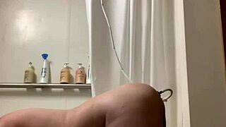 trans lady prepares with enema for fun 😏