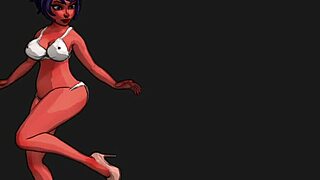 Cici, the short-haired model, poses for a 3D anime photoshoot testing her big bubblebutt ass.