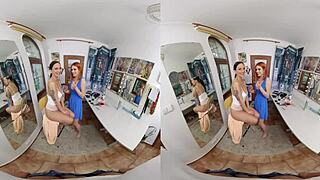 Two slutty redheads in Czech VR want to fuck hard.