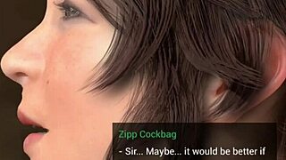 Big-breasted waifu gets her pussy licked and fucked in anime game