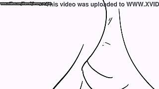 Black and white animated gay story featuring colombian twink in bareback scene part 2