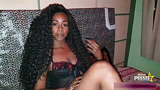 can this latina milf handle the monster cock in lingerie?