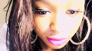 ebony girl dances in short shorts