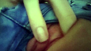 Teen explores her kinky side with close-up moaning.