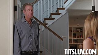 teen mia gives mr woods a hard time