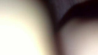 the slut's ass gets pounded as balls slam in during intense anal fucking session.