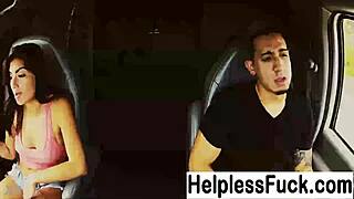 Beautiful teen hitchhiker seeks ride on lonely road