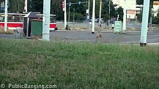 Young teens engage in public street orgy