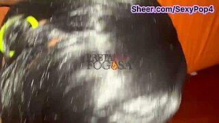 The greedy teen does deep throat on a thick cock