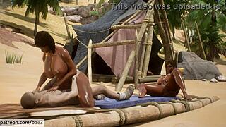 i'm in big tit paradise island threesome with hot bodys 3d porn