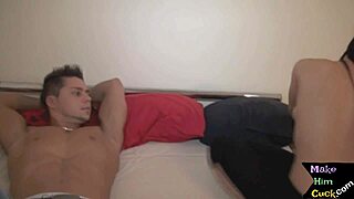 Gorgeous brunette girlfriend gets pussy rammed by new guy