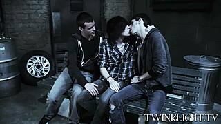 Three young 18+ gays making out before anal pounding hardcore!