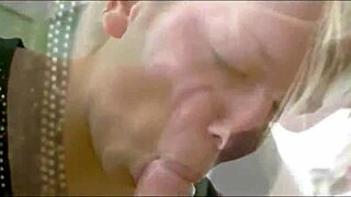 Chubby Blonde Wife Gives Intense Blowjob Leading To Cumshot