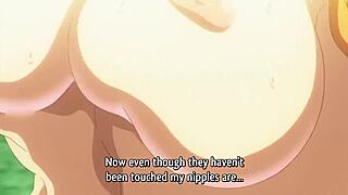 i suck her big tits as she masturbates my cock