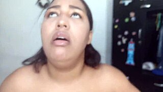 colombian brunette cowgirl fucks american friend's big cock hard