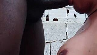 black guy finally meets bbw he jerks to