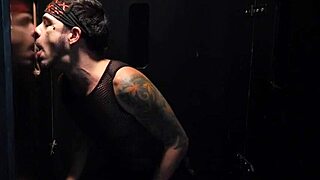 Straight male discovers glory hole adventure