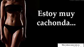 I jerk off to my big tits with spanish voice