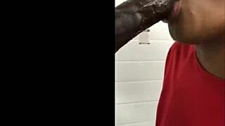 this sexy babe giving the best blowjob ever in the room