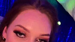 Tattooed woman has a quick encounter behind the scenes