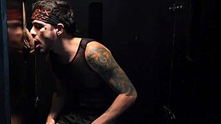 Straight male discovers glory hole adventure