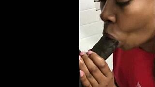 this sexy babe giving the best blowjob ever in the room