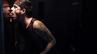 Straight male discovers glory hole adventure