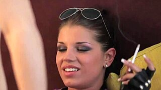 angel rivas teasing with her strap on in a long fucking session