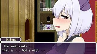 mylene exploring the temple of lust in a game.