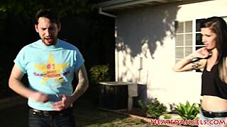 Goth Babe Sucks Huge Cock