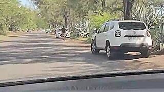 Littleangel84 takes on a challenge with a stranger at reunion beach