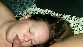 Sucking my massive cock