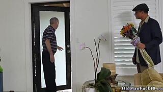 Wow! Teen 18+ with pink hair rides old man's cock hard!